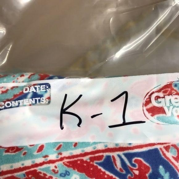 Jones New York Sport Blue Red Large Boho Print Top - Picture 10 of 11